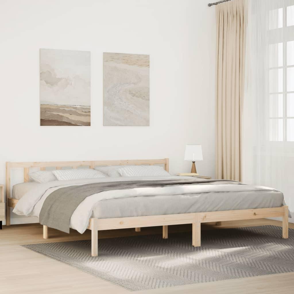 Ekstra lang sengeramme uden madras 180x210 cm massivt fyrretræ