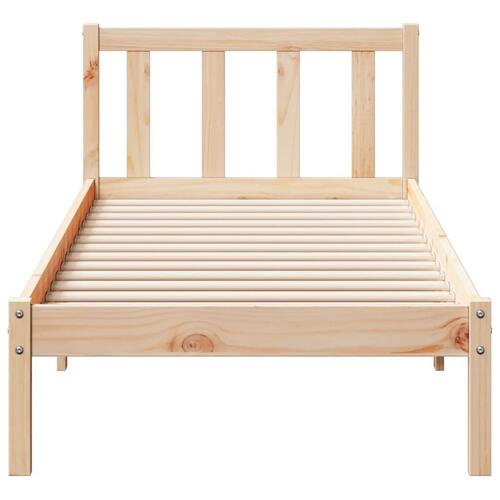 Ekstra lang sengeramme uden madras 100x220 cm massivt fyrretræ