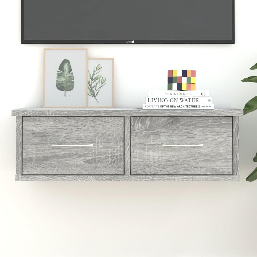 Vægskab 60x26x18,5 cm konstrueret træ grå sonoma-eg