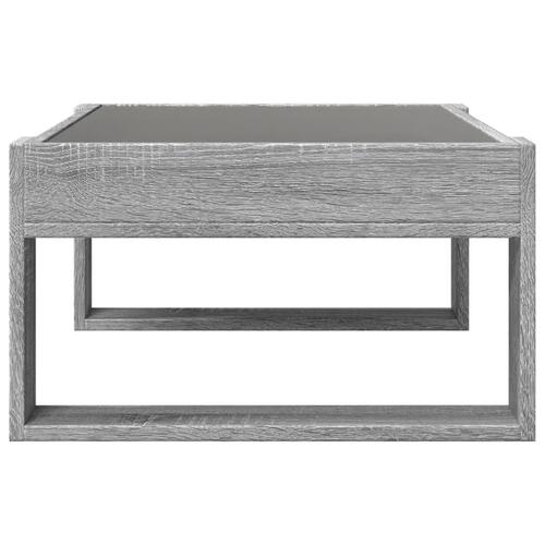 Sofabord med Infinity LED-lys 70x53x30 cm grå sonoma-eg