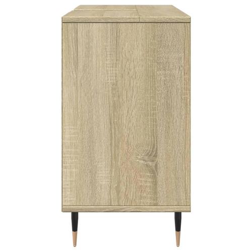 Badeværelsesskab 80x33x60 cm konstrueret træ sonoma-eg