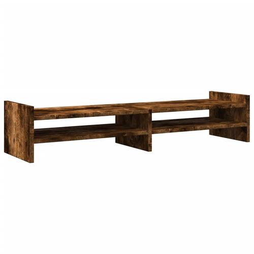 Skærmstander 100x27x20 cm konstrueret træ røget egetræsfarve
