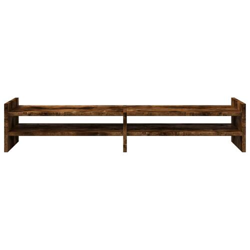Skærmstander 100x27x20 cm konstrueret træ røget egetræsfarve