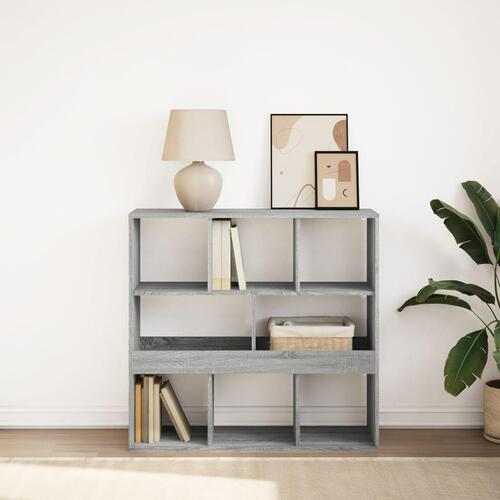 Bogreol/rumdeler 100x33x94,5 cm grå sonoma-eg