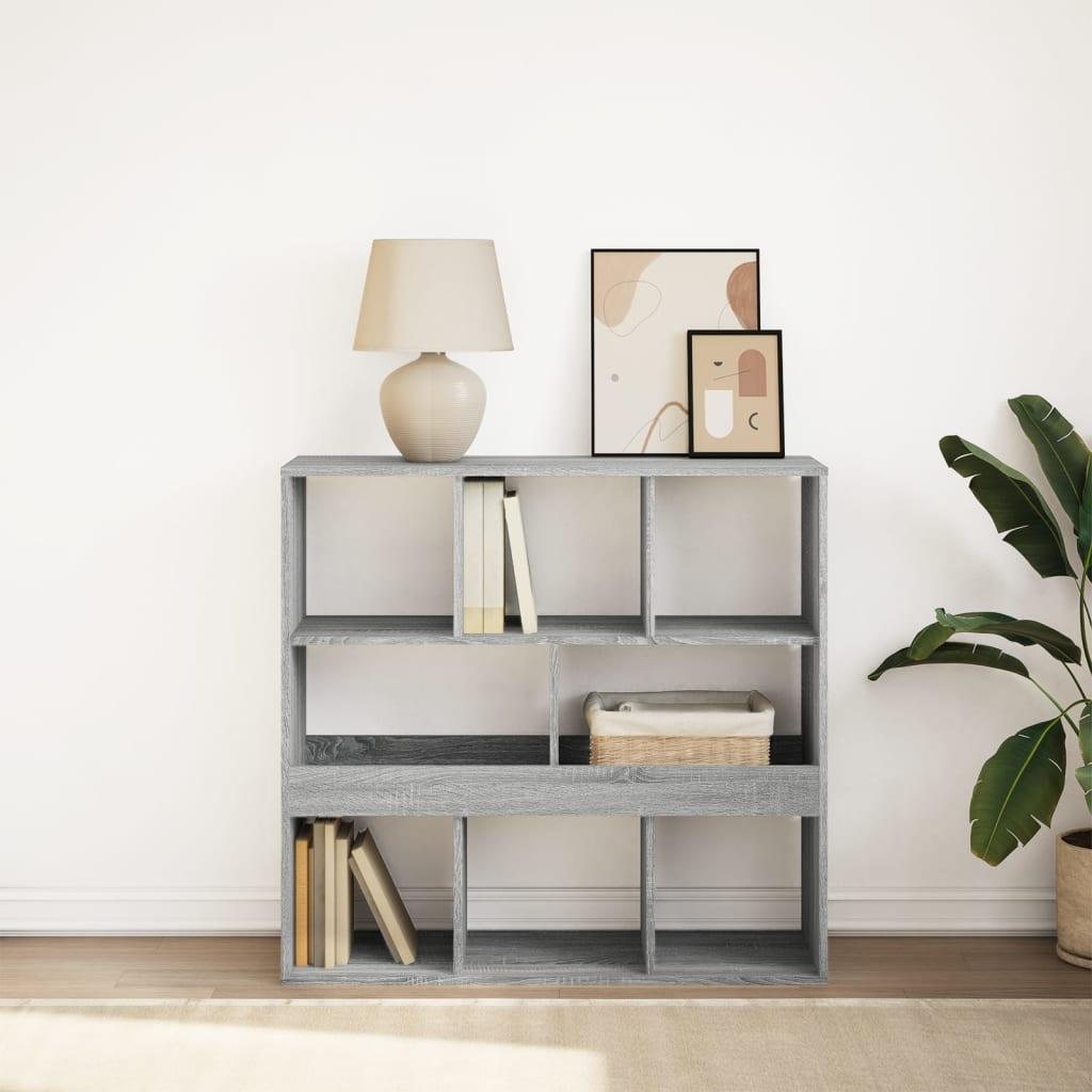 Bogreol/rumdeler 100x33x94,5 cm grå sonoma-eg