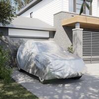 Bilovertræk til SUV m. spændestropper str. M PEVA sølv