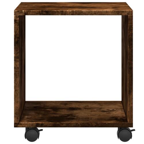 Rullebord 37x33x42,5 cm konstrueret træ røget egetræsfarve