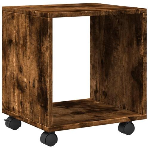 Rullebord 37x33x42,5 cm konstrueret træ røget egetræsfarve