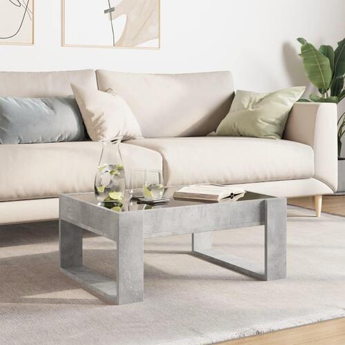 Sofabord med Infinity LED-lys 70x53x30 cm betongrå