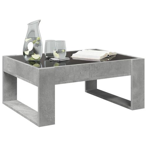 Sofabord med Infinity LED-lys 70x53x30 cm betongrå