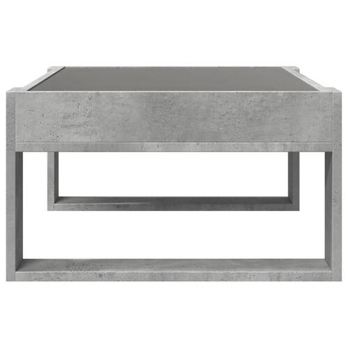Sofabord med Infinity LED-lys 70x53x30 cm betongrå