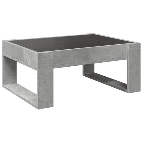 Sofabord med Infinity LED-lys 70x53x30 cm betongrå