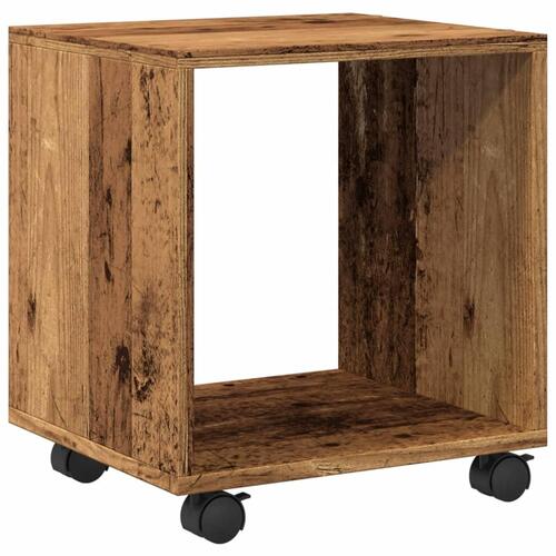 Rullebord 37x33x42,5 cm konstrueret træ gammelt trælook