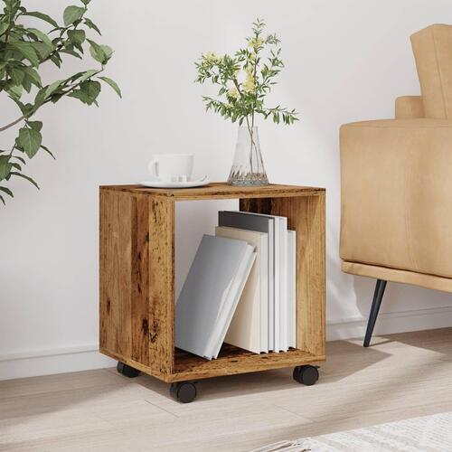 Rullebord 37x33x42,5 cm konstrueret træ gammelt trælook