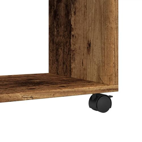 Rullebord 37x33x42,5 cm konstrueret træ gammelt trælook