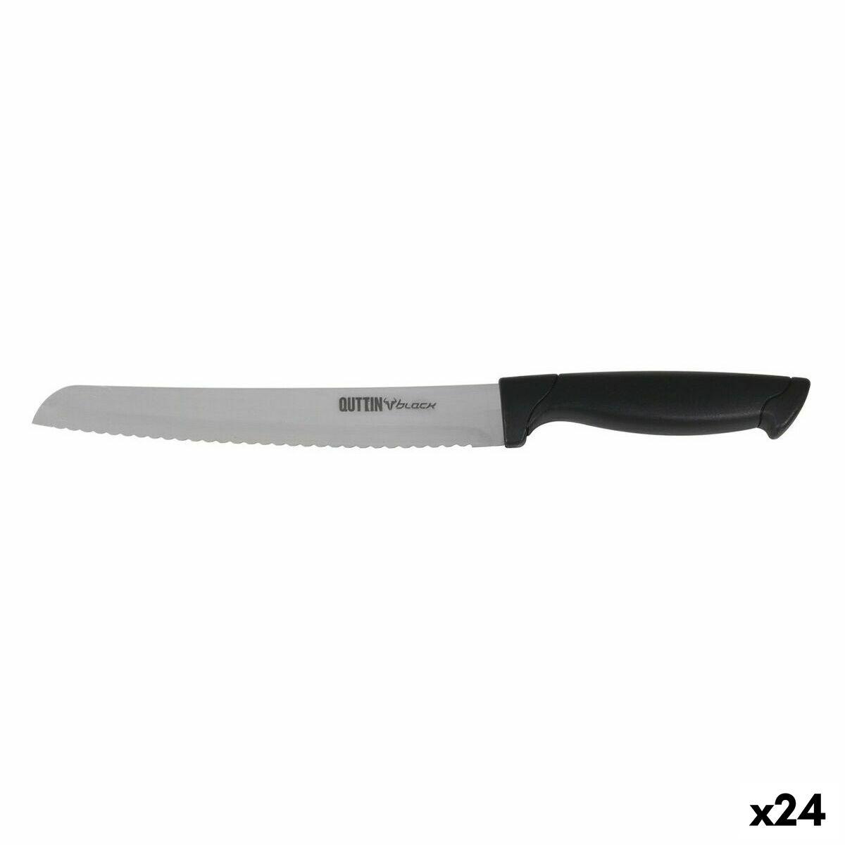Quttin Black brødkniv - sort/sølv, 20 cm (24 stk.)