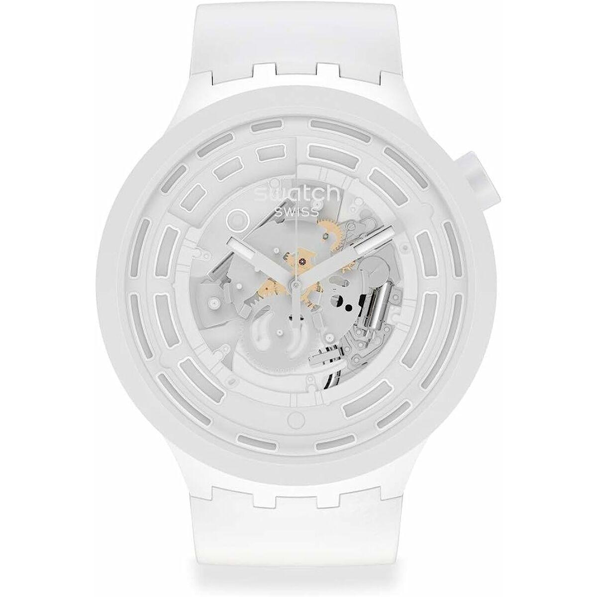 Ur til små børn Swatch BIOCERAMIC C-WHITE (Ø 47 mm)