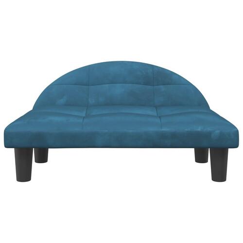 Hundeseng 70x52x30 cm velour blå