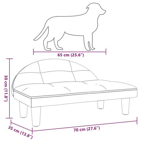 Hundeseng 70x52x30 cm velour blå