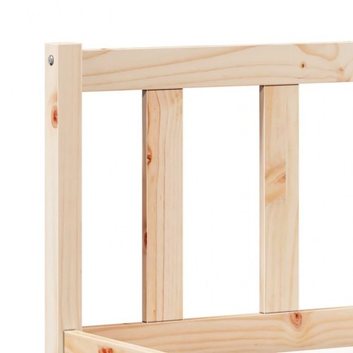 Ekstra lang sengeramme 200x220 cm i massivt fyrretræ - med sengegavl