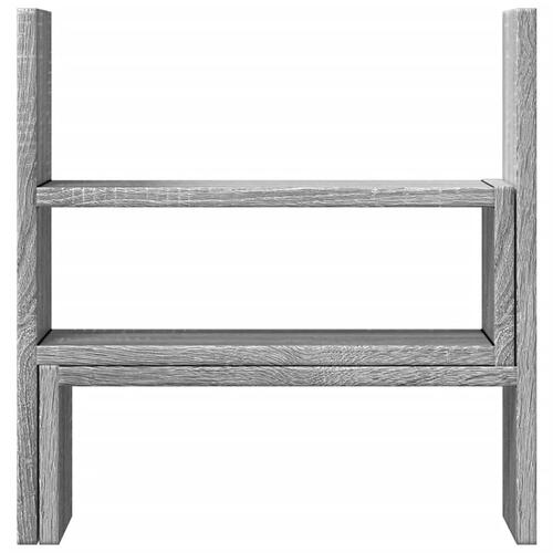 Hylde til skrivebord 40x17x41 cm konstrueret træ grå sonoma-eg