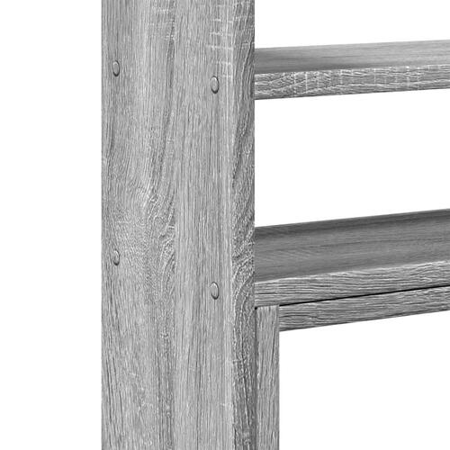 Hylde til skrivebord 40x17x41 cm konstrueret træ grå sonoma-eg