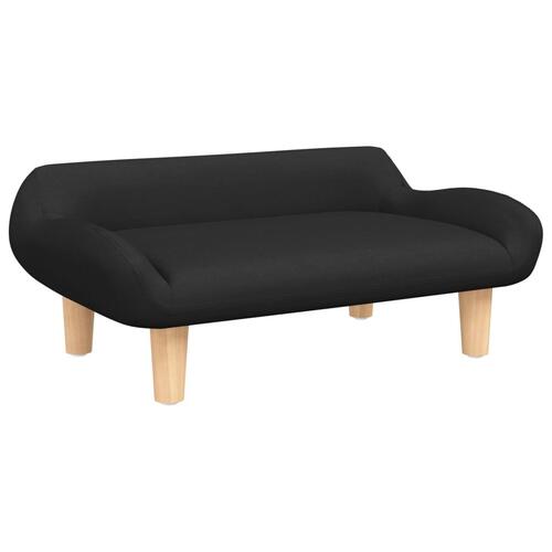 Sofa til børn 70x40x24 cm stof sort