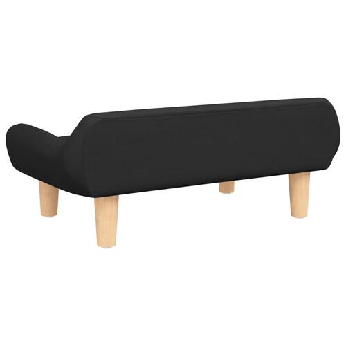 Sofa til børn 70x40x24 cm stof sort