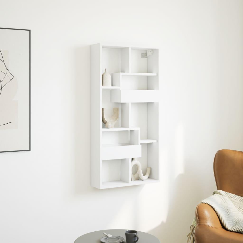 Vægskab 50x15x100 cm konstrueret træ hvid