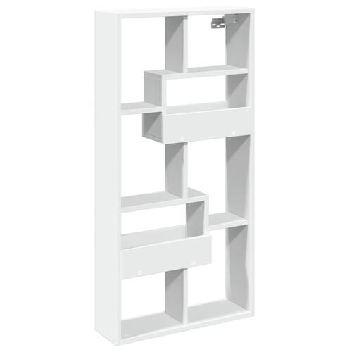 Vægskab 50x15x100 cm konstrueret træ hvid