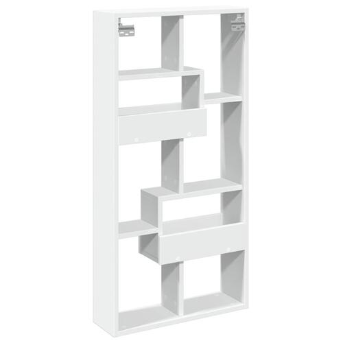Vægskab 50x15x100 cm konstrueret træ hvid