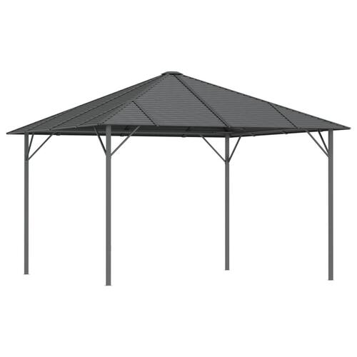Pavillon med tag 3x3 m antracitgrå