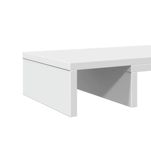Skærmholder 80x24x10,5 cm justerbar konstrueret træ hvid