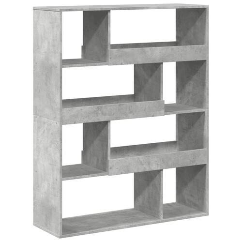 Bogreol 100x33x125,5 cm konstrueret træ betongrå
