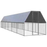 Hønsegård 2x12x2 m galvaniseret stål