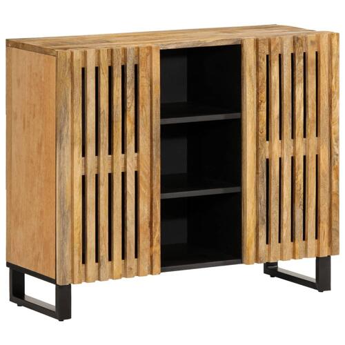 Skænk 90x34x75 cm massivt ru mangotræ
