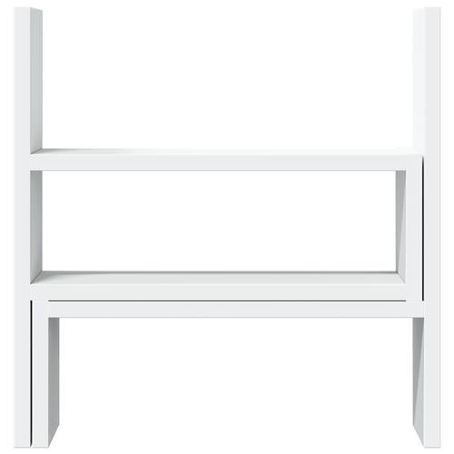 Hylde til skrivebord 40x17x41 cm konstrueret træ hvid