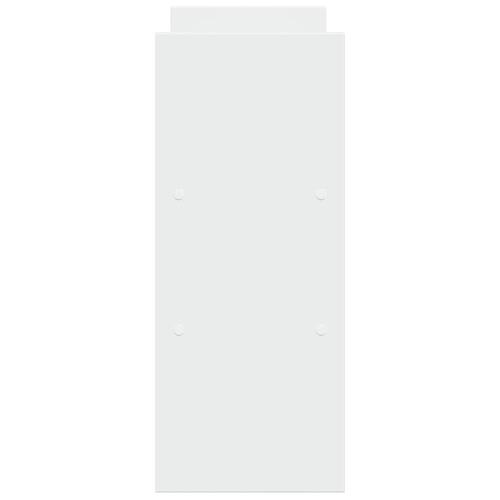 Hylde til skrivebord 40x17x41 cm konstrueret træ hvid