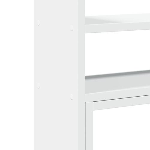 Hylde til skrivebord 40x17x41 cm konstrueret træ hvid