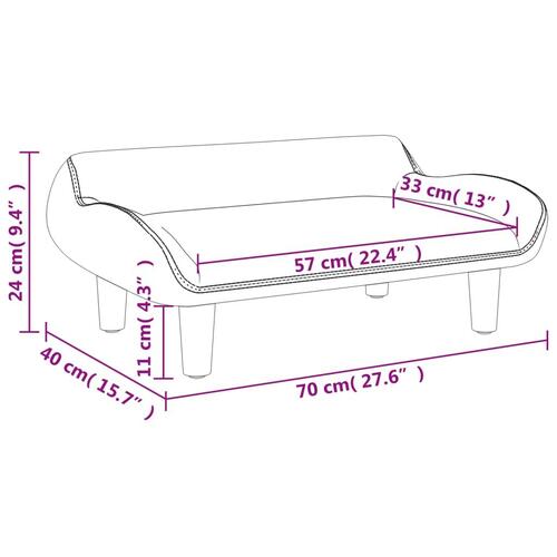 Sofa til børn 70x40x24 cm stof gråbrun