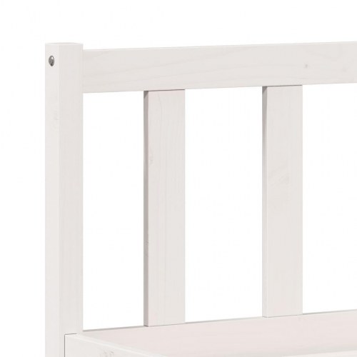 Ekstra lang sengeramme 200 × 210 cm - massivt fyrretræ, hvid