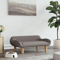 Hundeseng 70x40x24 cm stof gråbrun