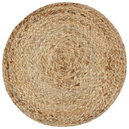 Håndlavet puf 40 x 45 cm jute olivengrøn