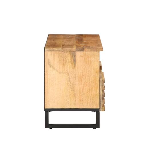 Tv-bord 100x34x46 cm massivt ru mangotræ