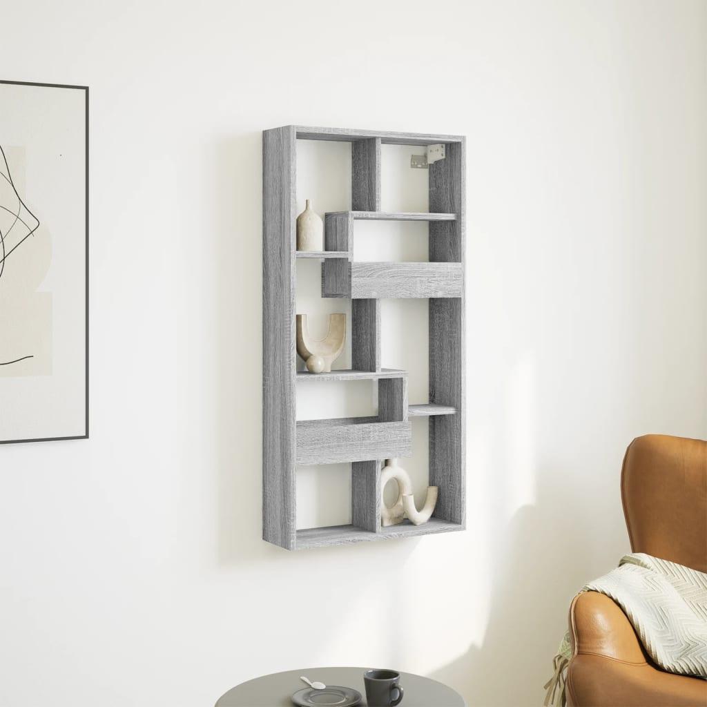 Vægskab 50x15x100 cm konstrueret træ grå sonoma-eg