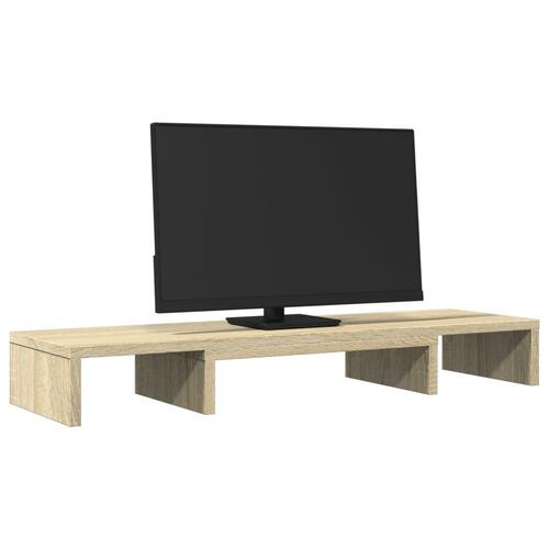Skærmholder 80x24x10,5 cm justerbar konstrueret træ sonoma-eg