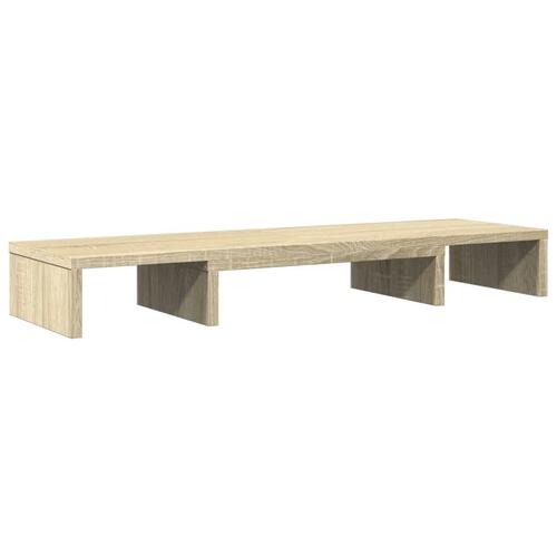 Skærmholder 80x24x10,5 cm justerbar konstrueret træ sonoma-eg