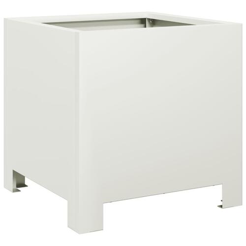 Plantekasser 2 stk. 30x30x30 cm stål hvid