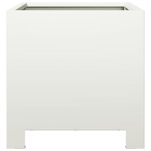 Plantekasser 2 stk. 30x30x30 cm stål hvid