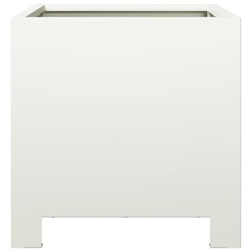 Plantekasser 2 stk. 30x30x30 cm stål hvid